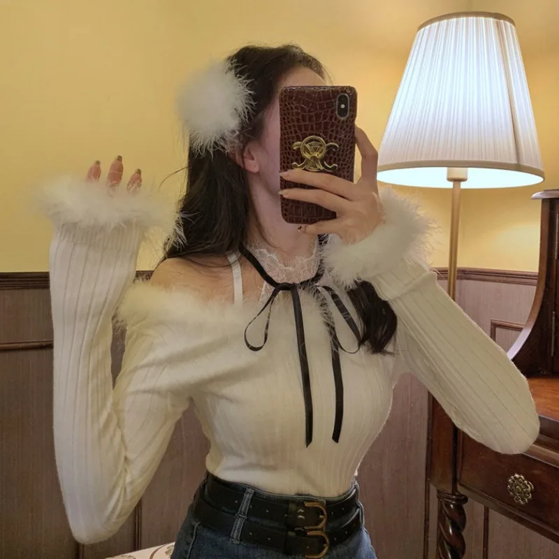 Women's Winter Inner New Sweater Long Sleeve Tops 2021 Women Fall Sexy Salsh Neck Fairy Bottoming Pullover Shirt Female White
Women's Winter Inner New Sweater Long Sleeve Tops 2021 Women Fall Sexy Salsh Neck Fairy Bottoming Pullover Shirt Female White