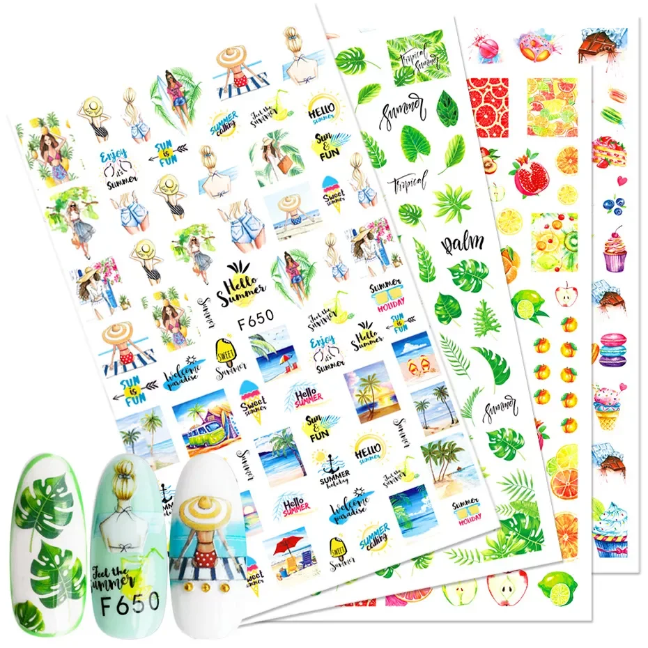 1pcs Sliders for Nails 3D Adhesive Stickers Seashell Fruit Leaf Designs Summer Decals Decorations Nail Art Accesoires NFF644-653
1pcs Sliders for Nails 3D Adhesive Stickers Seashell Fruit Leaf Designs Summer Decals Decorations Nail Art Accesoires NFF644-653