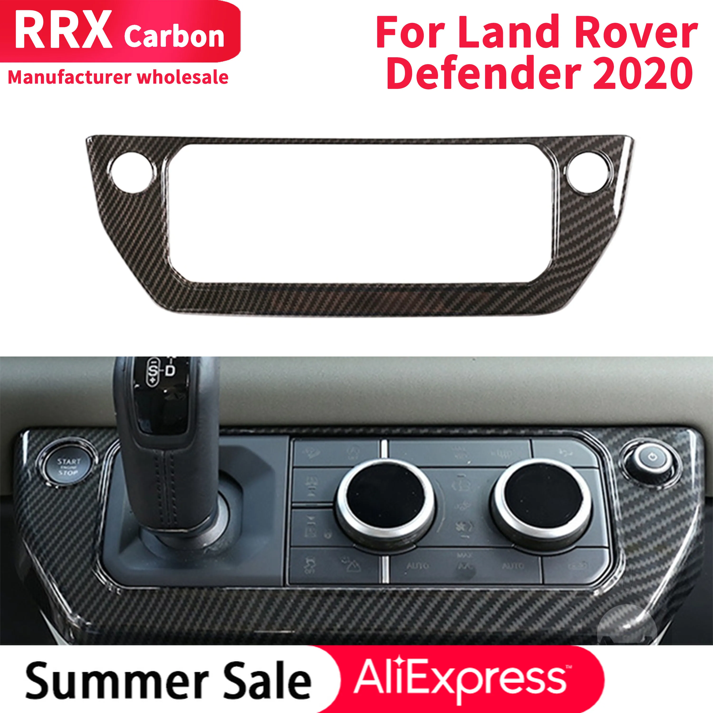 For Land Rover Defender 2020 Central control Air Conditioning Mode Button Frame Trim Cover Real Carbon Fiber Interior Accessory
For Land Rover Defender 2020 Central control Air Conditioning Mode Button Frame Trim Cover Real Carbon Fiber Interior Accessory