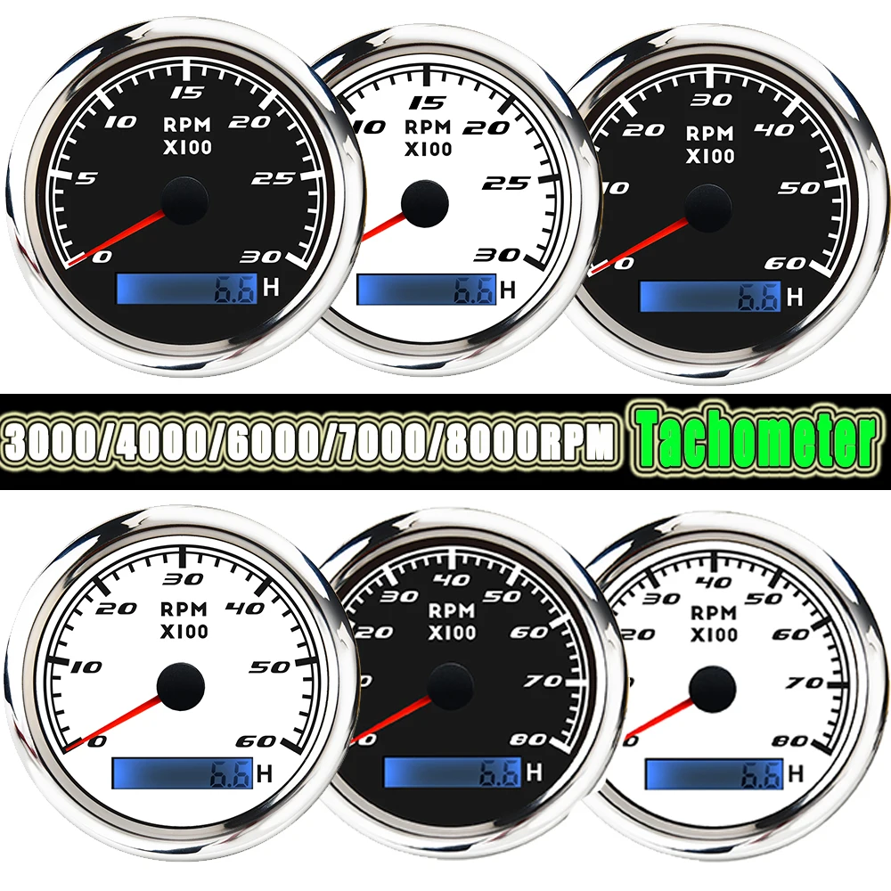New 3000-8000 RPM Motorcycle Tachometer Multifunction Gauge Waterproof Hour Meter Tachometer Car Gauge Tool for Marine Boat
New 3000-8000 RPM Motorcycle Tachometer Multifunction Gauge Waterproof Hour Meter Tachometer Car Gauge Tool for Marine Boat