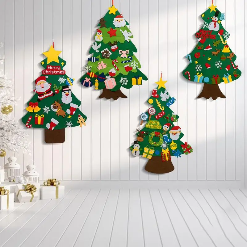 Gift For Kids DIY Felt Christmas Tree Set Kids Art And Craft Christmas Wall Hanging Decorations For Holiday Home Party Supplies
Gift For Kids DIY Felt Christmas Tree Set Kids Art And Craft Christmas Wall Hanging Decorations For Holiday Home Party Supplies