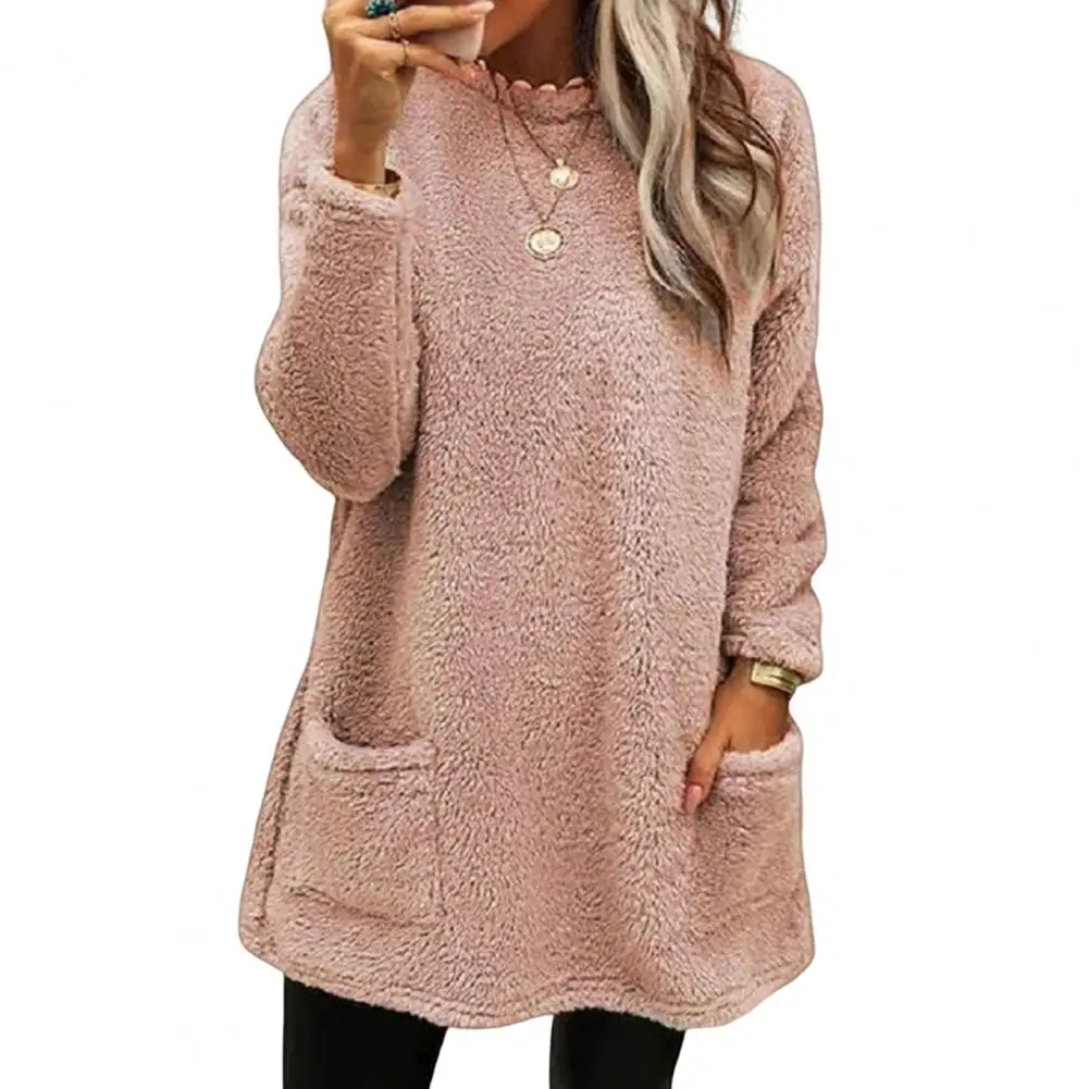 Stylish Plush Top Warm Women Blouse Crew Neck Fall Winter Fluffy Plush Women Blouse Coldproof
Stylish Plush Top Warm Women Blouse Crew Neck Fall Winter Fluffy Plush Women Blouse Coldproof