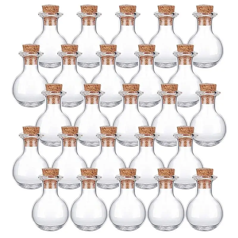 

Wishing Bottle Glass Container Miniature Potion Jar Tiny Glass Jars With Cork Stoppers Wishing Bottles For Wedding Favors Party