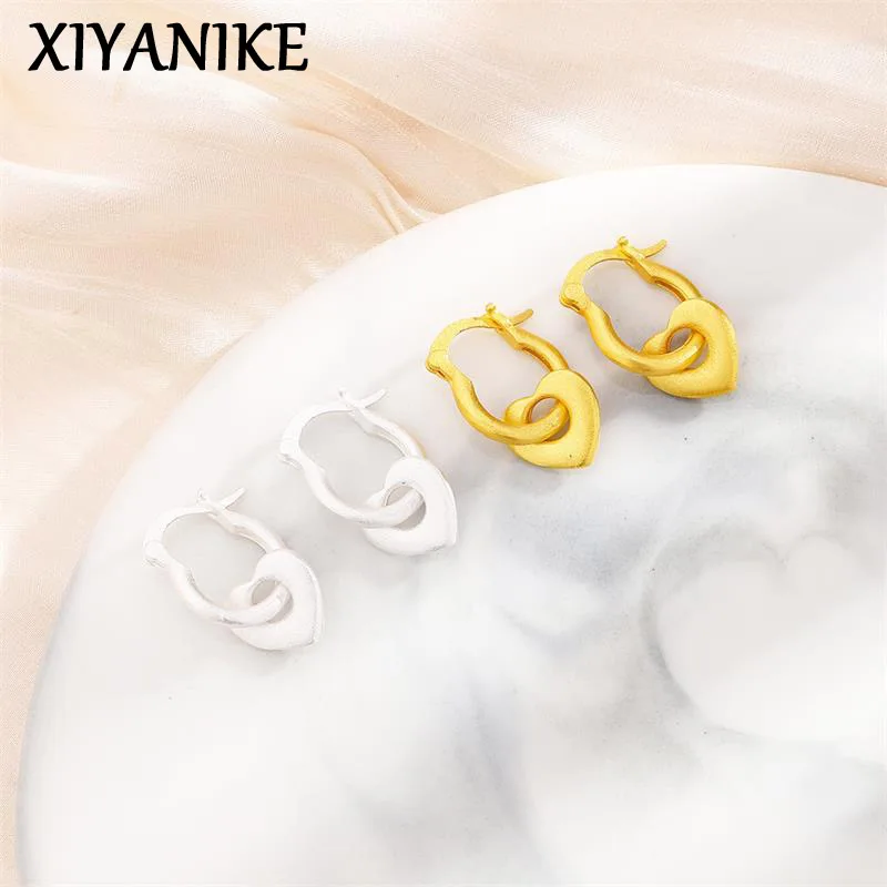 XIYANIKE Brushed Matte Love Heart Ear Buckle Earrings For Women Girl Fashion New Jewelry Gift Party Wedding серьги женские
XIYANIKE Brushed Matte Love Heart Ear Buckle Earrings For Women Girl Fashion New Jewelry Gift Party Wedding серьги женские