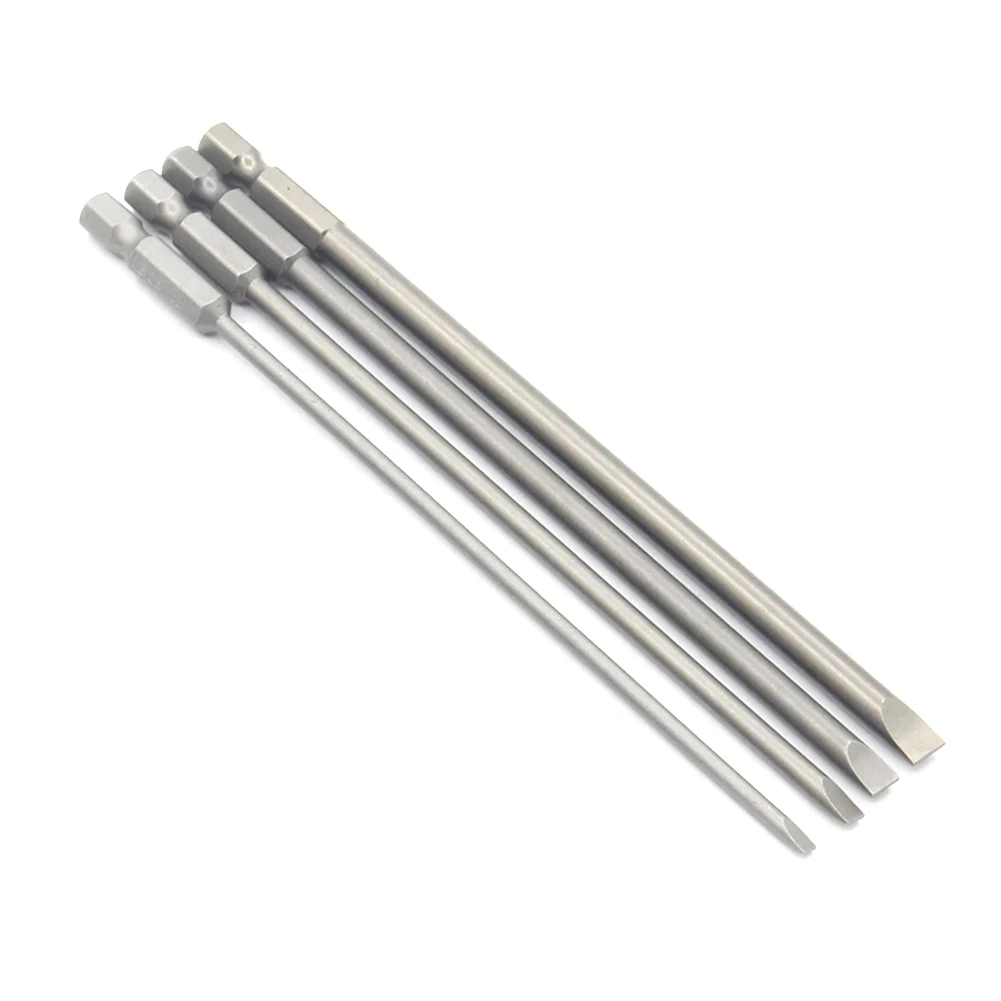 4Pcs 150mm Slotted Screwdriver Bit 3mm-6mm S2 Magnetic Flat Head Hex Shank For Manual Electric Screwdriver Drill Hand Tools
4Pcs 150mm Slotted Screwdriver Bit 3mm-6mm S2 Magnetic Flat Head Hex Shank For Manual Electric Screwdriver Drill Hand Tools