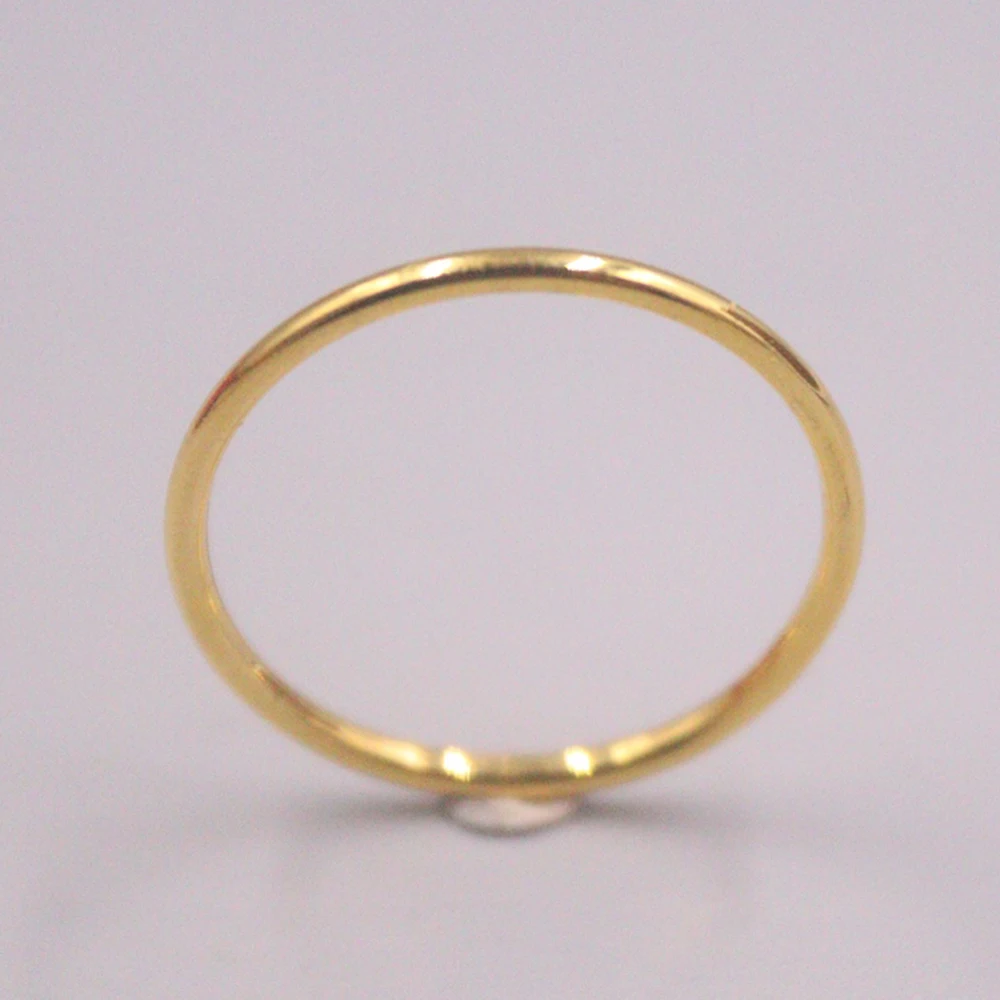 Pure 18K Yellow Gold Ring For Women 1.5mm 3D Polish Surface Band Ring US Size 9 /0.7-0.8g
Pure 18K Yellow Gold Ring For Women 1.5mm 3D Polish Surface Band Ring US Size 9 /0.7-0.8g