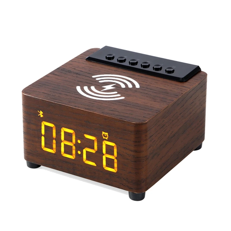 Alarm Clock Wooden Wireless Bluetooth 5.0 Speaker Fast Wireless Charger Surround 3D Stereo Boombox
Alarm Clock Wooden Wireless Bluetooth 5.0 Speaker Fast Wireless Charger Surround 3D Stereo Boombox
