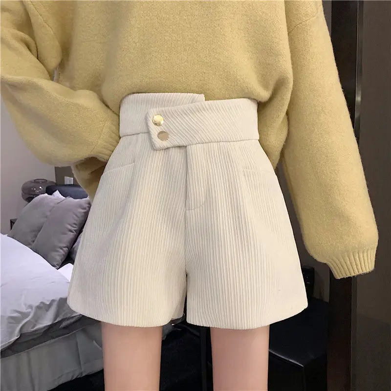Shorts Women Winter Spring All-match High Waist Korean Style Ladies Clothing Buttons Pure Corduroy Wide Leg Elegant Trouser R34
Shorts Women Winter Spring All-match High Waist Korean Style Ladies Clothing Buttons Pure Corduroy Wide Leg Elegant Trouser R34