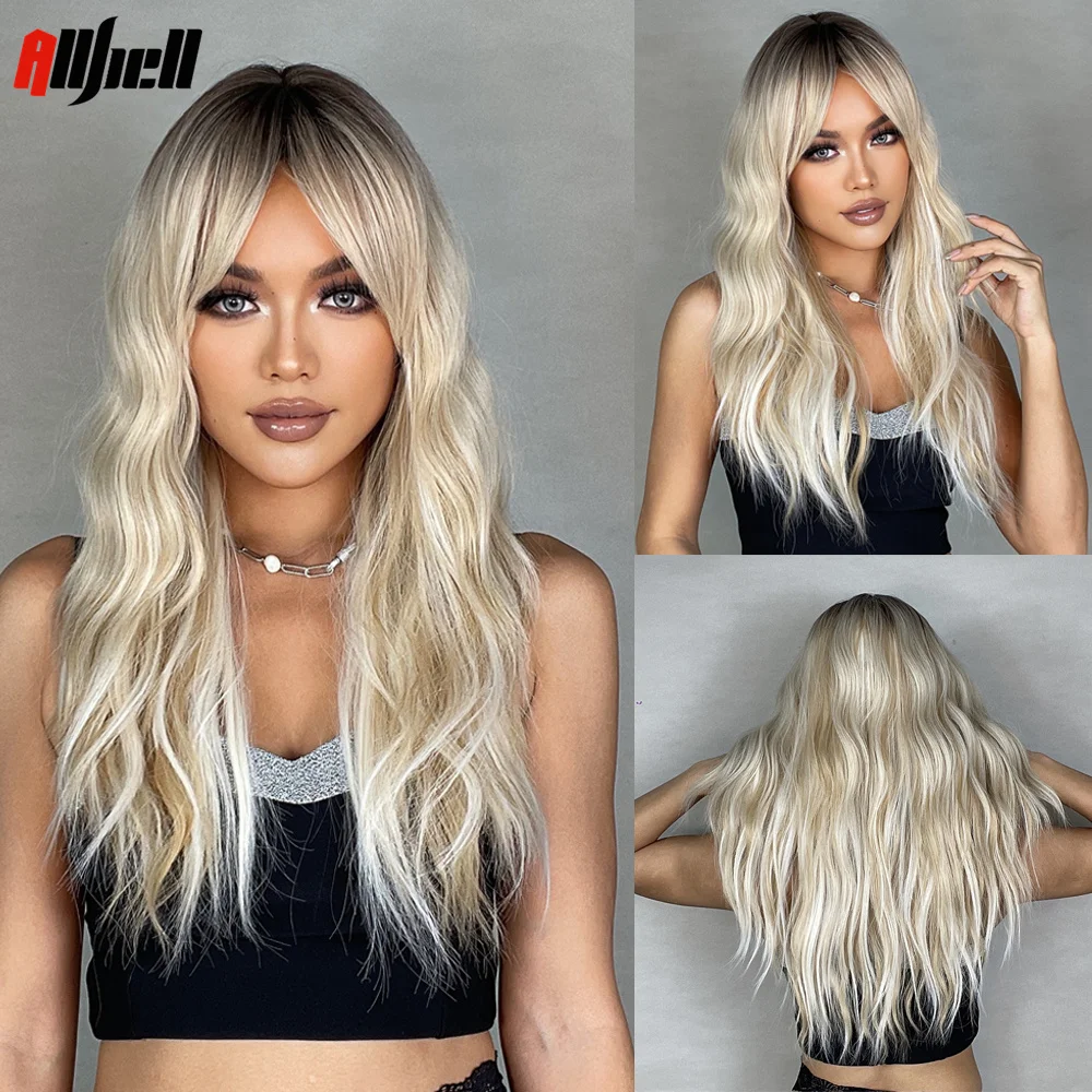 Long Blonde Ombre Synthetic Wigs Bangs Natural Wave Daily Cosplay Wig Hair for Black Women Party Lolita Wig Heat Resistant Fiber
Long Blonde Ombre Synthetic Wigs Bangs Natural Wave Daily Cosplay Wig Hair for Black Women Party Lolita Wig Heat Resistant Fiber
