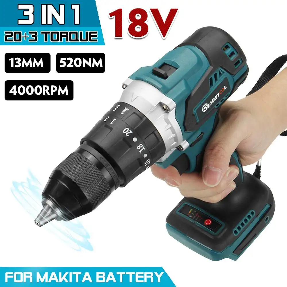 Шуруповерт ударный бесщеточный, 20 + 3 крутящих момента, нм
Шуруповерт ударный бесщеточный, 20 + 3 крутящих момента, нм