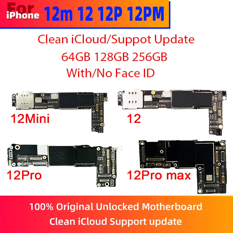 Original Motherboard For iPhone 12 Pro Max Mainboard Support Update Full Working For12 Mini Logic Board Plat
Original Motherboard For iPhone 12 Pro Max Mainboard Support Update Full Working For12 Mini Logic Board Plat