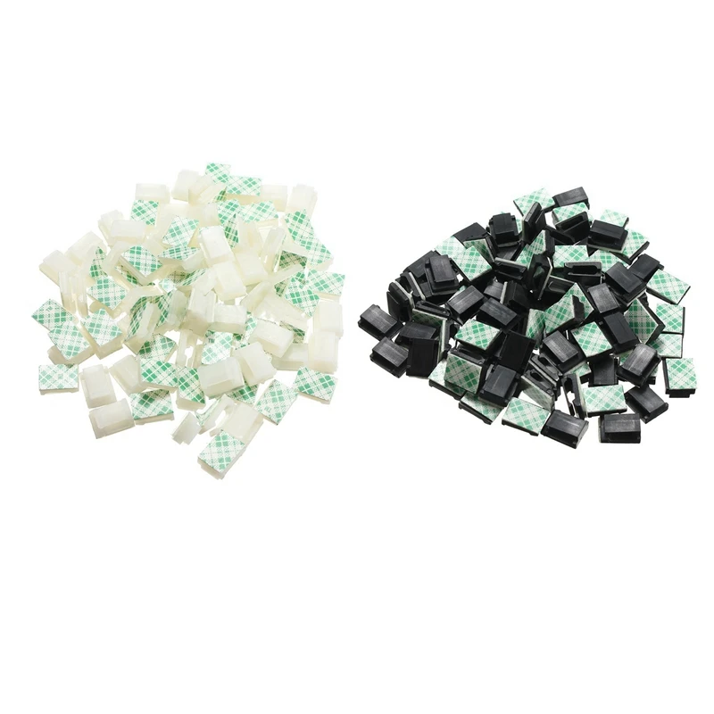 60X Cable Holder Cable Clip Cable Clamp Self-Adhesive White & Black
60X Cable Holder Cable Clip Cable Clamp Self-Adhesive White & Black