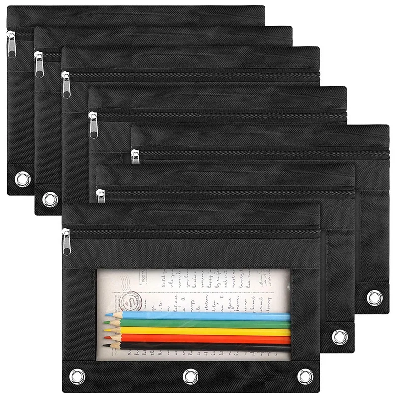Pencil Pouch 3 Ring Binder,Zippered Binder Fabric Pencil Pouch With Clear Window For School Classroom Organizers
Pencil Pouch 3 Ring Binder,Zippered Binder Fabric Pencil Pouch With Clear Window For School Classroom Organizers