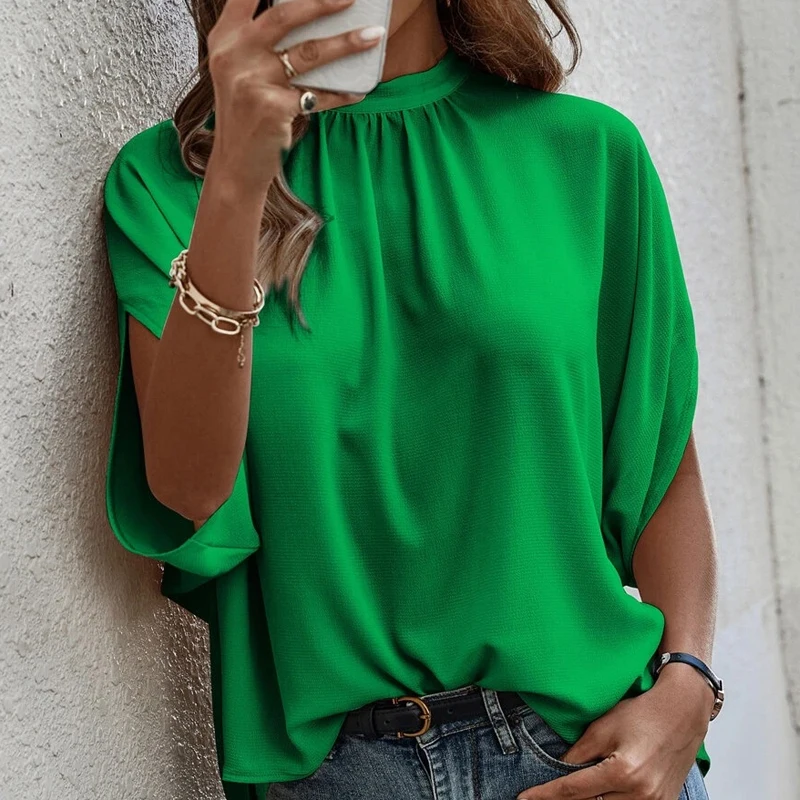 Short Sleeve Summer Shirt Women Casual Loose Fashion Blouse 2023 Bat Sleeve Blouses Women Printed Sexy Tops Ladies Elegant 25054
Short Sleeve Summer Shirt Women Casual Loose Fashion Blouse 2023 Bat Sleeve Blouses Women Printed Sexy Tops Ladies Elegant 25054