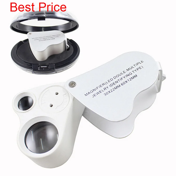 50Pcs/lot 30x 60x Double Lens Led Lamp Folding Magnifying Glass Handicraft Jewelry Identification Antique Stamp Collection
50Pcs/lot 30x 60x Double Lens Led Lamp Folding Magnifying Glass Handicraft Jewelry Identification Antique Stamp Collection