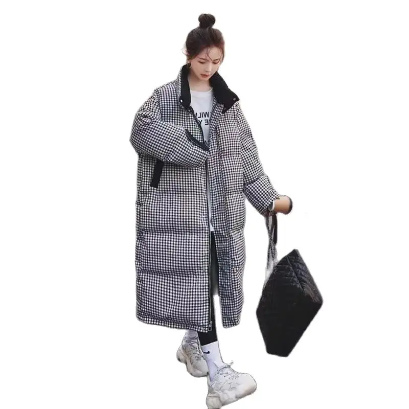 Thickened Plaid Down Cotton Jacket for Women, Loose Outerwear, High-End, Long Style, Warm Coats, Bread parkas, Fashion, Winter
Thickened Plaid Down Cotton Jacket for Women, Loose Outerwear, High-End, Long Style, Warm Coats, Bread parkas, Fashion, Winter