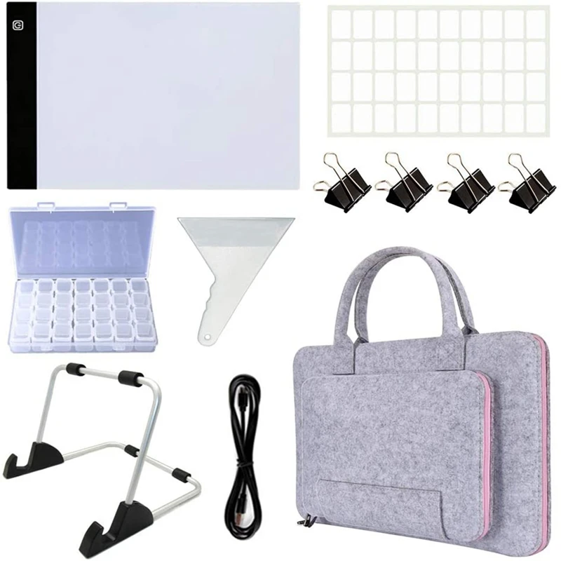 A4 Diamond Painting Light Pad With Stand, A4 LED Light Board USB Powered Dimmable Tracing Light Box For 5D Diamond
A4 Diamond Painting Light Pad With Stand, A4 LED Light Board USB Powered Dimmable Tracing Light Box For 5D Diamond