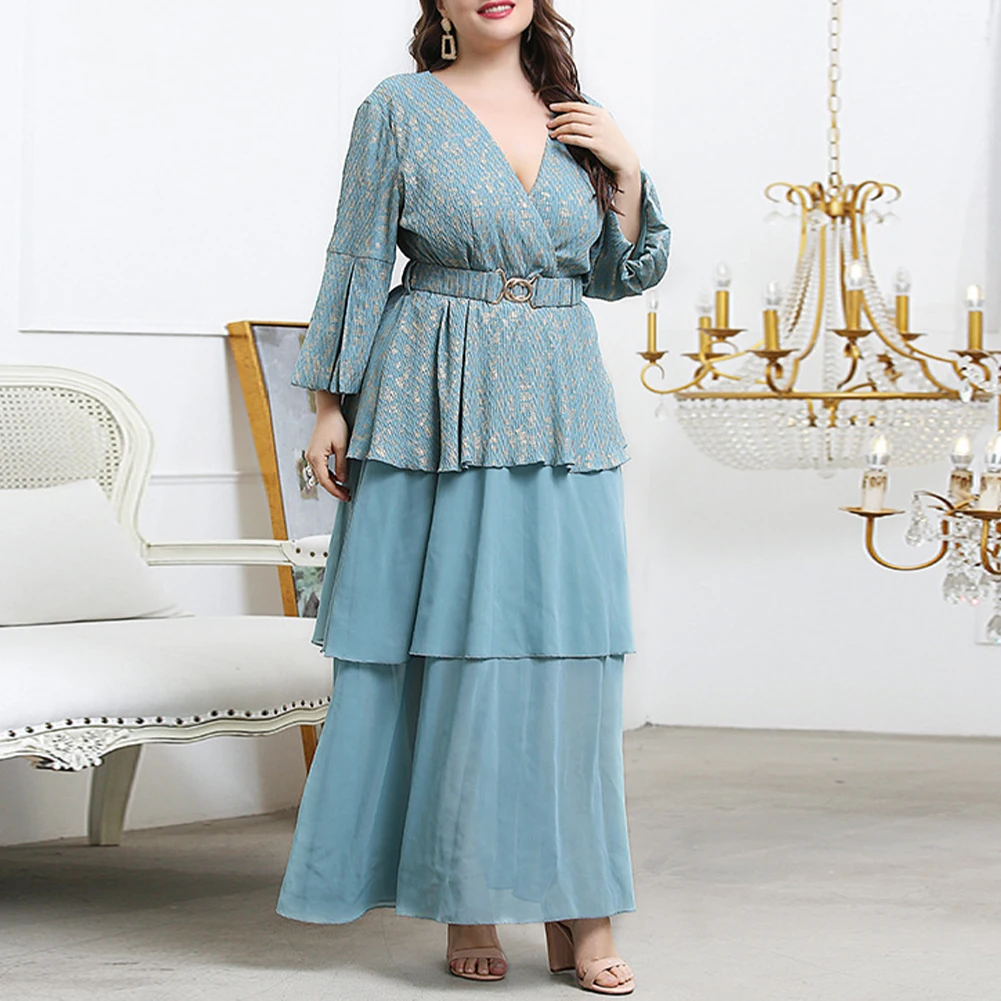 Women Plus Size Large Maxi Dresses Long Oversized V Neck Muslim Evening Party Festival Elegant Dress L -4XL
Women Plus Size Large Maxi Dresses Long Oversized V Neck Muslim Evening Party Festival Elegant Dress L -4XL