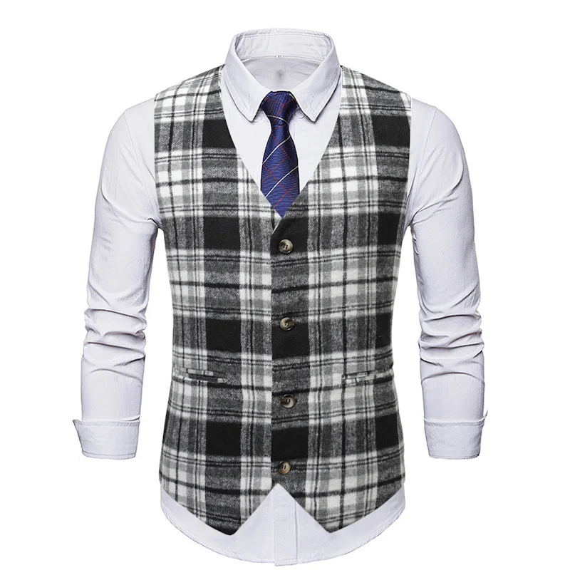 LUCLESAM Men's Contrast Color Plaid Vest Sleeveless Suit Vest Autumn and Winter New Business Casual Vest Jackets for Man
LUCLESAM Men's Contrast Color Plaid Vest Sleeveless Suit Vest Autumn and Winter New Business Casual Vest Jackets for Man