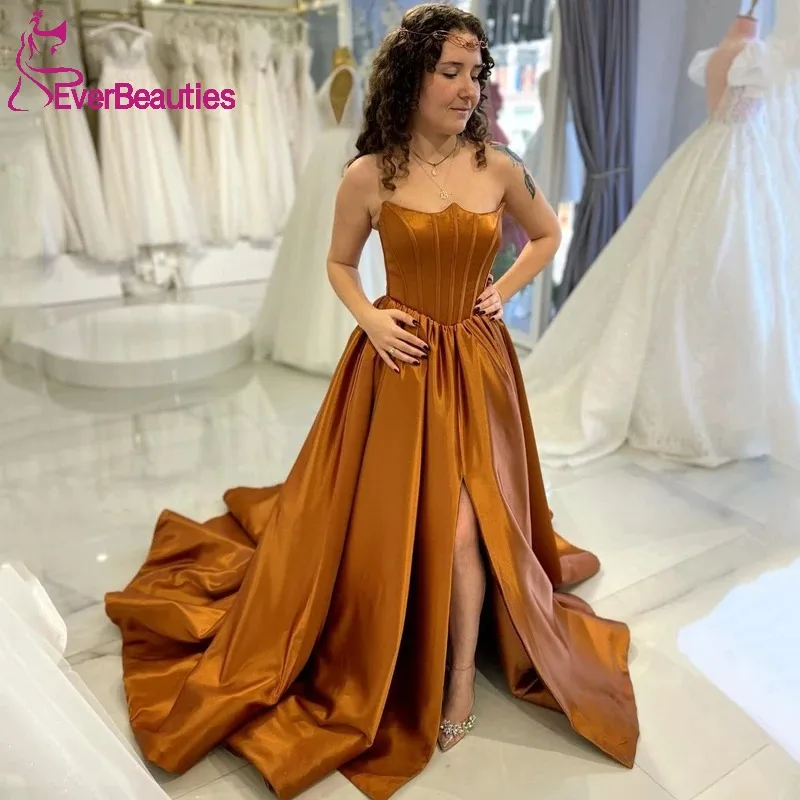 Sexy Prom Evening Dresses 2023 Strapless Party Dress Sweep Train High Split Floor Length Night Cocktail Gown Plus Size
Sexy Prom Evening Dresses 2023 Strapless Party Dress Sweep Train High Split Floor Length Night Cocktail Gown Plus Size