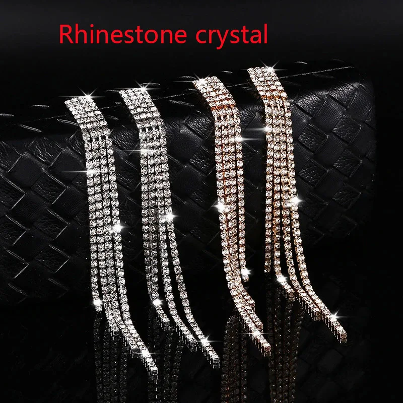 New temperament luxury rhinestone earrings all-in-one long crystal tassel earrings fashion personality studs girl party jewelry
New temperament luxury rhinestone earrings all-in-one long crystal tassel earrings fashion personality studs girl party jewelry