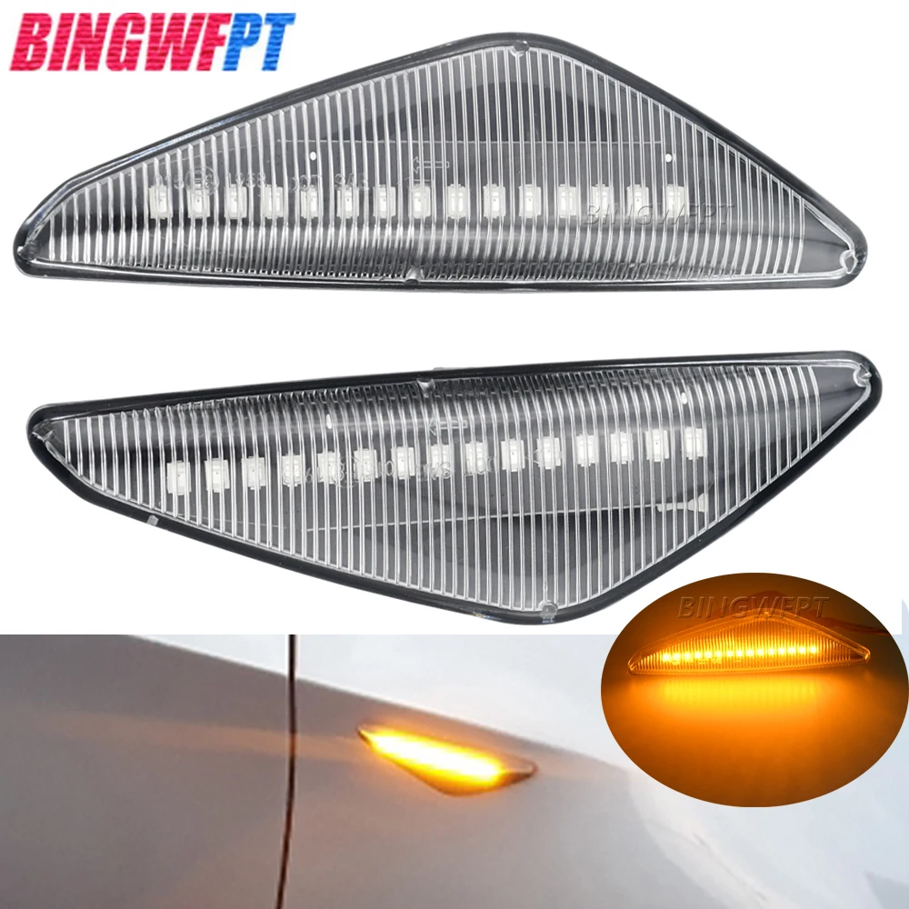 2PCS High Quality Dynamic Flowing LED Side Marker Turn Signal Lights For BMW X5 E70 X6 E71 E72 X3 F25 Sequential Blinker Light
2PCS High Quality Dynamic Flowing LED Side Marker Turn Signal Lights For BMW X5 E70 X6 E71 E72 X3 F25 Sequential Blinker Light