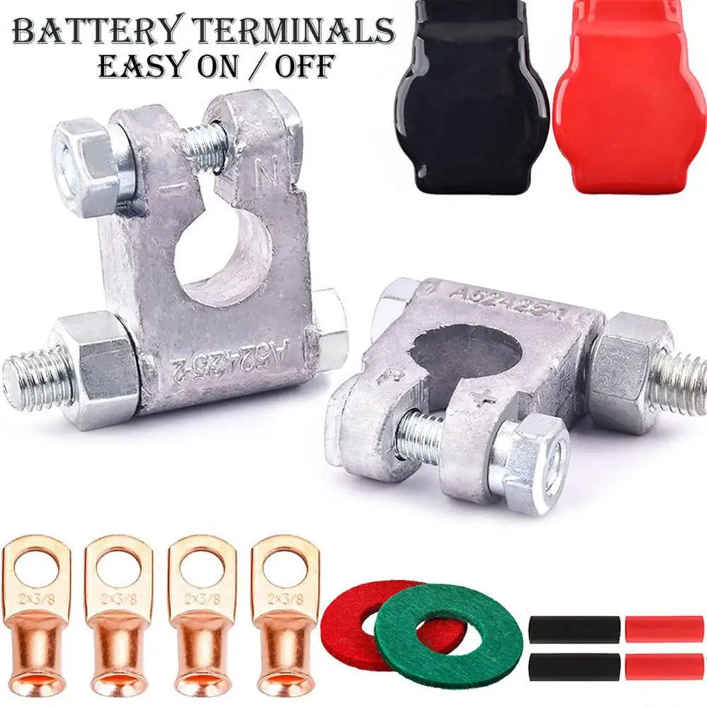 Durable 1 Set Premium Positive Negative Car Battery Terminal Connector Sturdy Battery Connector Heavy Duty for Vehicle
Durable 1 Set Premium Positive Negative Car Battery Terminal Connector Sturdy Battery Connector Heavy Duty for Vehicle