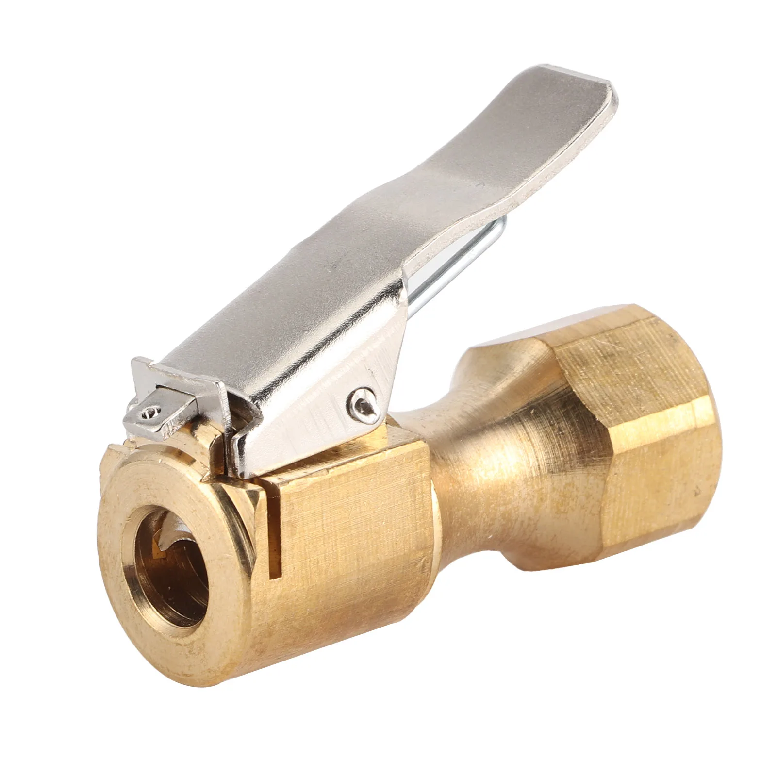 Tire Inflator Chuck Connector Fast ClipOn Air Pump Adapter for Car Motorcycle Inflation
Tire Inflator Chuck Connector Fast ClipOn Air Pump Adapter for Car Motorcycle Inflation