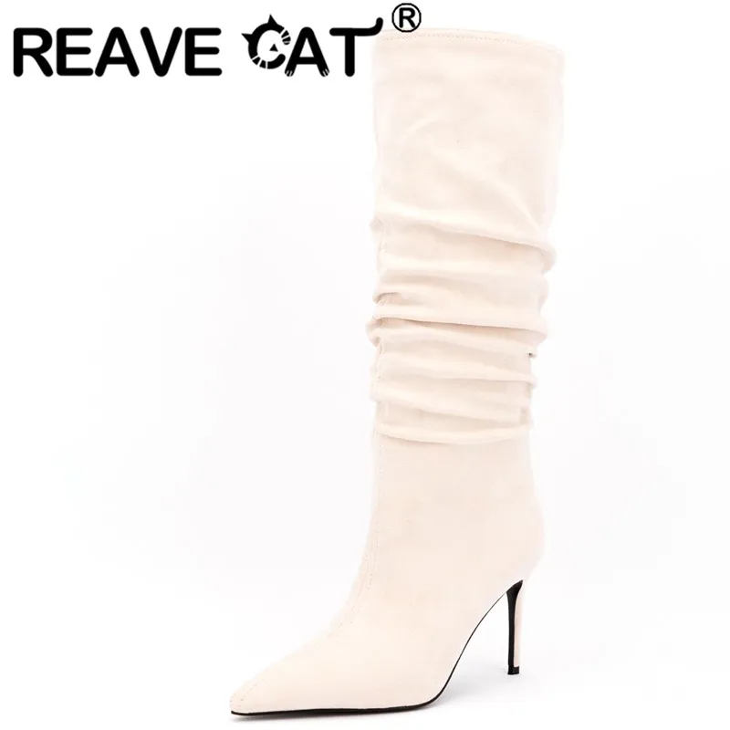 Женские замшевые сапоги до колена REAVE CAT, привлекательные однотонные праздничные сапоги больших размеров 34-46 на тонком высоком каблуке 2022 см...
Женские замшевые сапоги до колена REAVE CAT, привлекательные однотонные праздничные сапоги больших размеров 34-46 на тонком высоком каблуке 2022 см...