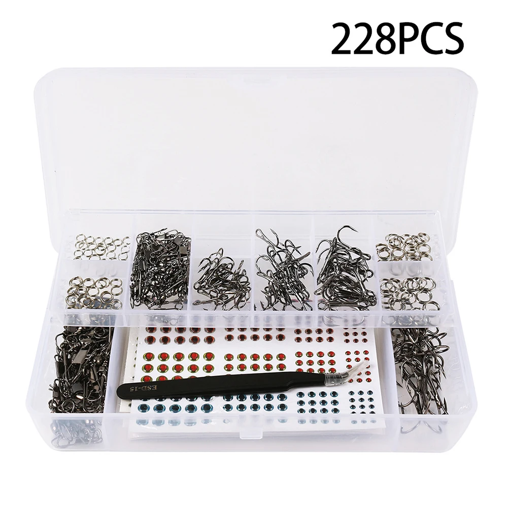 228pcs/sets Fishing Accessories Fish Hook Lure Ring Fishing Lure With Eyes Connector Fishing Tackle DIY Sea Fishing Accessory
228pcs/sets Fishing Accessories Fish Hook Lure Ring Fishing Lure With Eyes Connector Fishing Tackle DIY Sea Fishing Accessory
