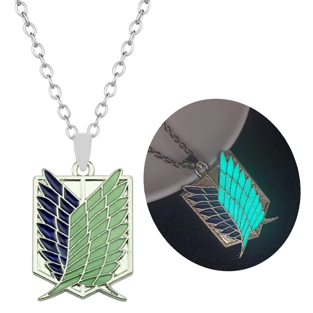 Anime Attack on Titan Glowing Necklace Pendants Wings Of Liberty Scouting Legion Chain Couple Necklace For Fans Collection
Anime Attack on Titan Glowing Necklace Pendants Wings Of Liberty Scouting Legion Chain Couple Necklace For Fans Collection