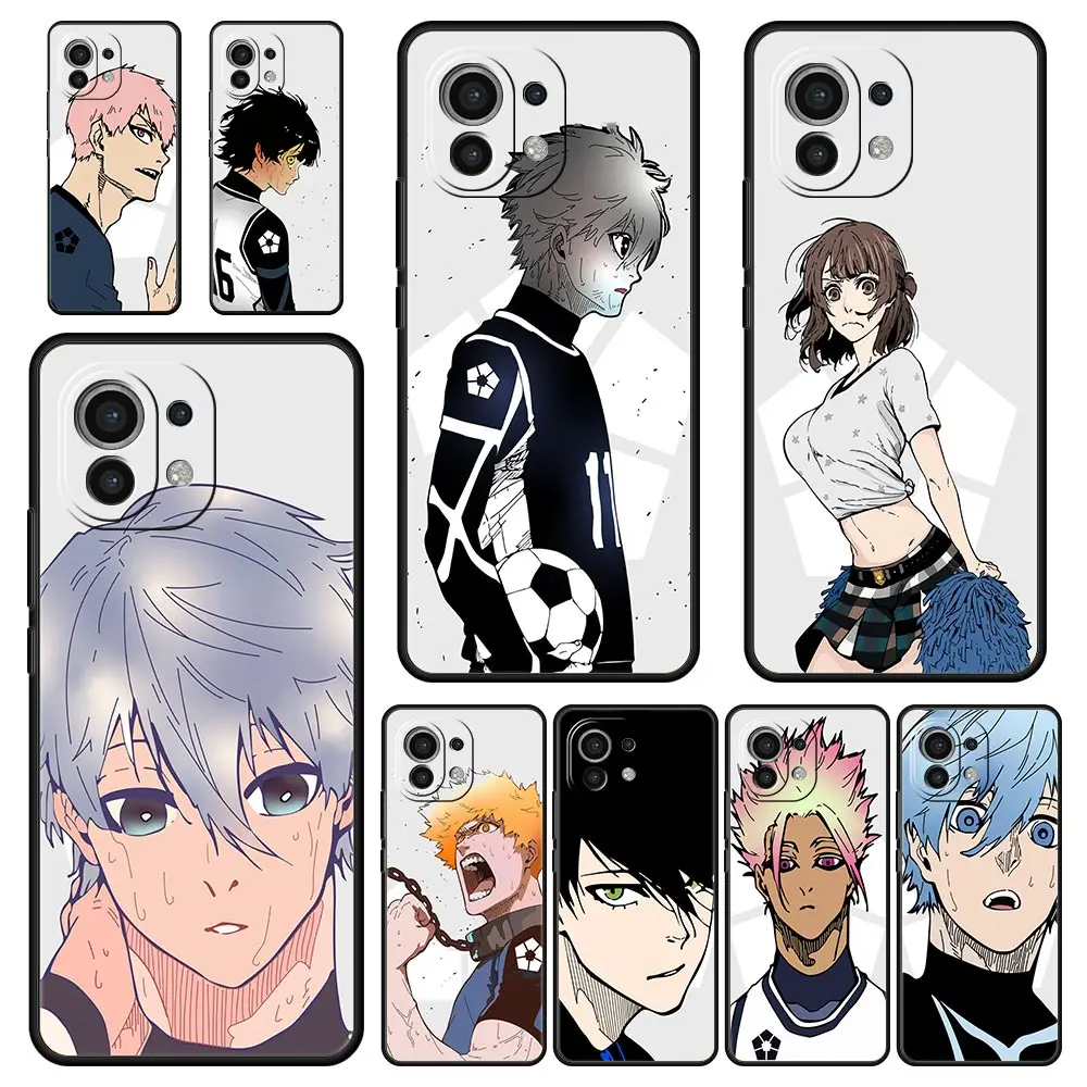 

Blue Lock Anime Phone Case For Xiaomi Poco X3 NFC Shell M3 F3 M4 X4 Mi Note 12 Pro 10 11 Lite 10T 5G 11T 11X 9T 11i Soft Cover