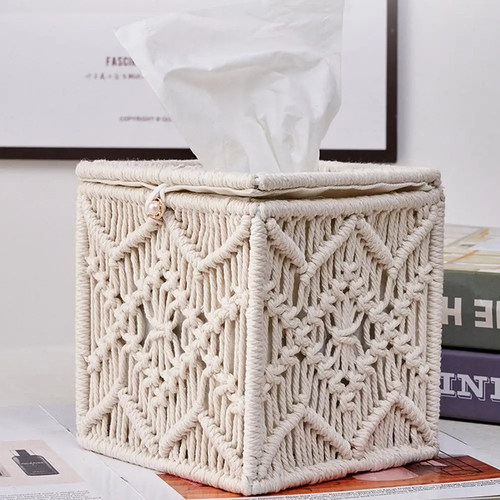 Tissue Box Bohemian Style Exquisite Tissue Storage Container Dustproof Napkin Organizer Macrame Box Living Room Desktop Decor
Tissue Box Bohemian Style Exquisite Tissue Storage Container Dustproof Napkin Organizer Macrame Box Living Room Desktop Decor