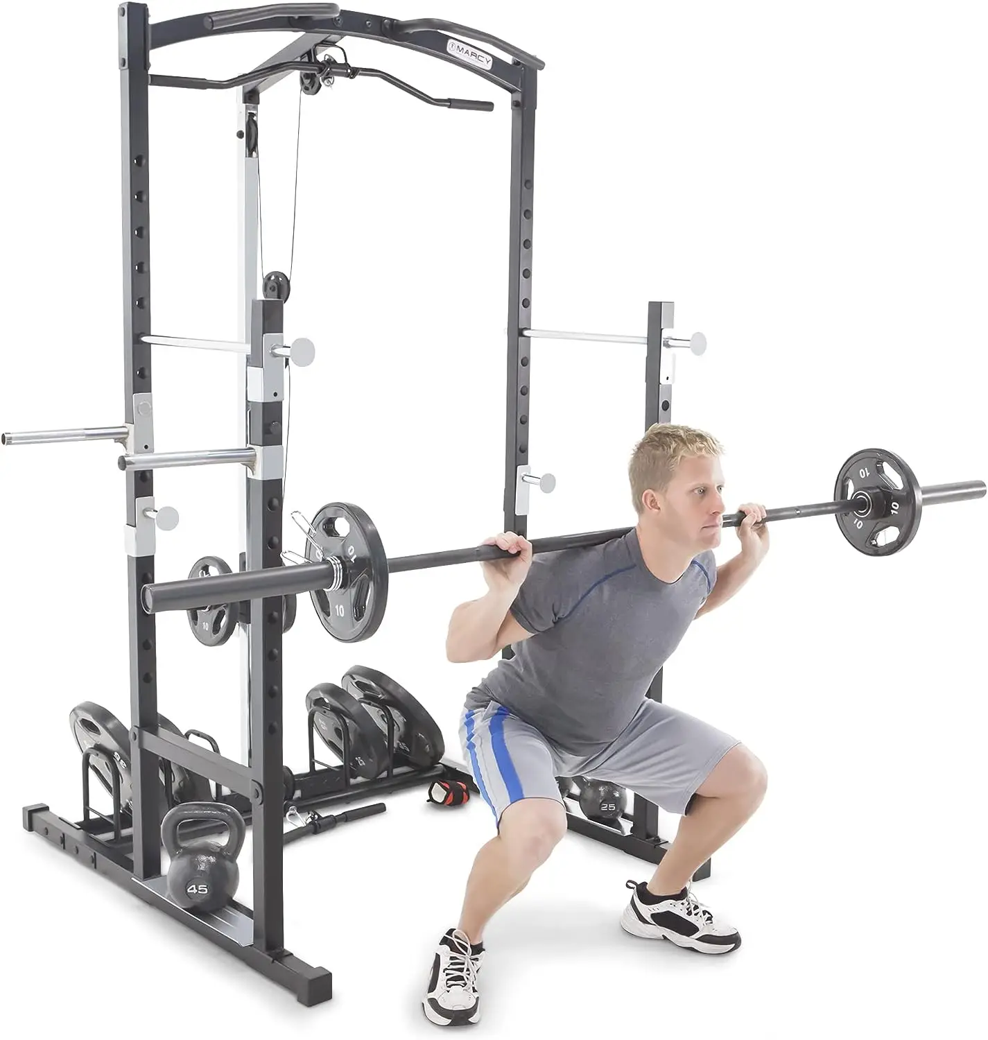 Gym Cage System Workout Station for Weightlifting, Bodybuilding and Strength Training MWM-7041
Gym Cage System Workout Station for Weightlifting, Bodybuilding and Strength Training MWM-7041