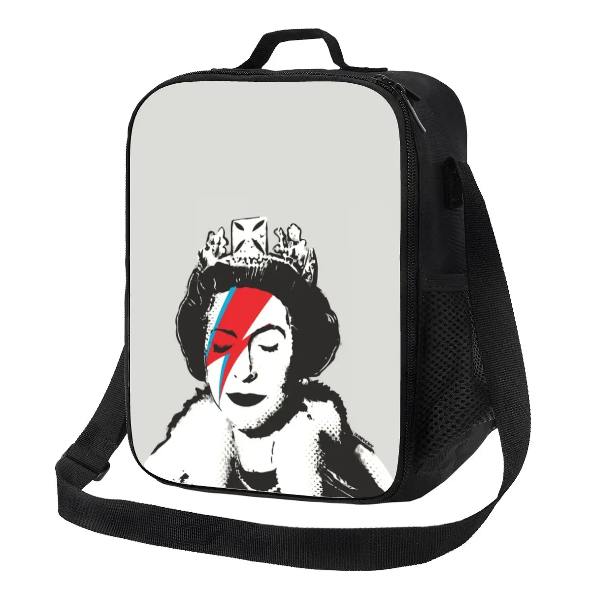 Изолированная обеденная сумка Banksy UK, Англия, королева, Элизабет, Rockband, для макияжа лица, термо-охладитель для уличного искусства, граффити, коробка бэнто
Изолированная обеденная сумка Banksy UK, Англия, королева, Элизабет, Rockband, для макияжа лица, термо-охладитель для уличного искусства, граффити, коробка бэнто