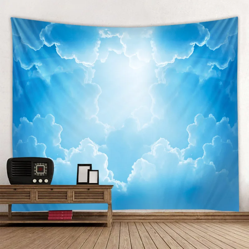 

Sky White Cloud Landscape Tapestry Mandala Tarot Wall Hanging Astrology Divination Witchcraft Room Decoration Tapestry