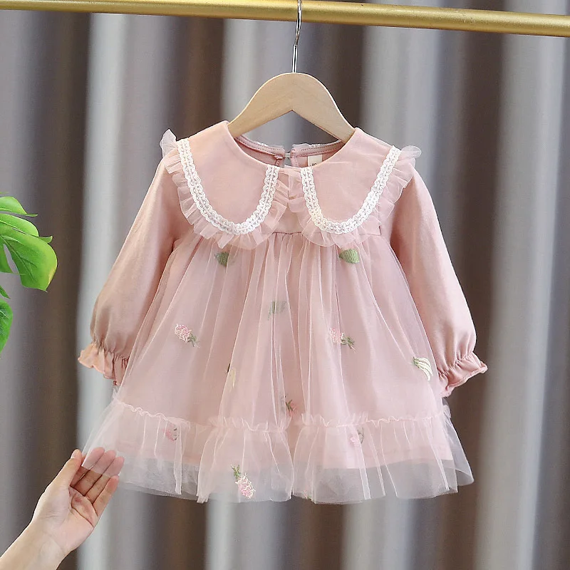 Spring Autumn Girls Princess Dress Children Kids Baby Infants Long Sleeve Sweet Mesh Embroidery Patchwork Dresses
Spring Autumn Girls Princess Dress Children Kids Baby Infants Long Sleeve Sweet Mesh Embroidery Patchwork Dresses