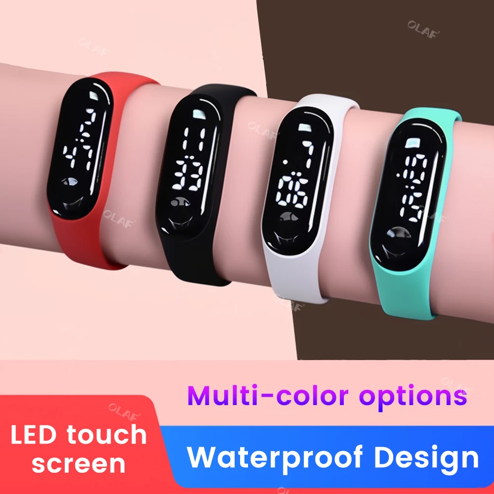 Muti-color Children's Smart Watch LED Digital Wrist Watch for Boy Girl Waterproof Touch Kids Watch Baby Student Sport Bracelet
Muti-color Children's Smart Watch LED Digital Wrist Watch for Boy Girl Waterproof Touch Kids Watch Baby Student Sport Bracelet
