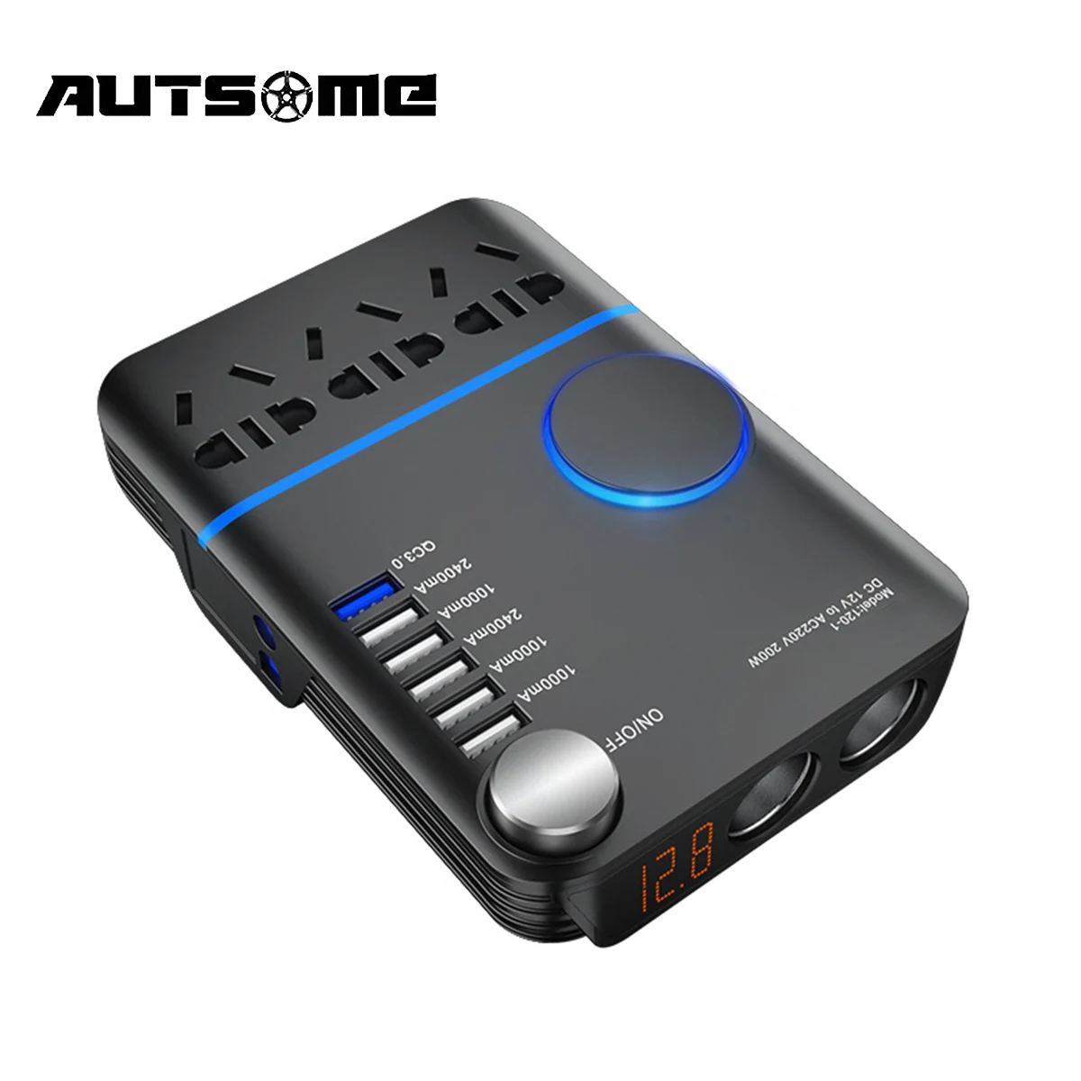 NEW Car Inverter 200W 12V/24V To 220V Cigarette Lighter Power Supply Inverter Adapter with QC 3.0 5 USB Charger Fast Charging
NEW Car Inverter 200W 12V/24V To 220V Cigarette Lighter Power Supply Inverter Adapter with QC 3.0 5 USB Charger Fast Charging