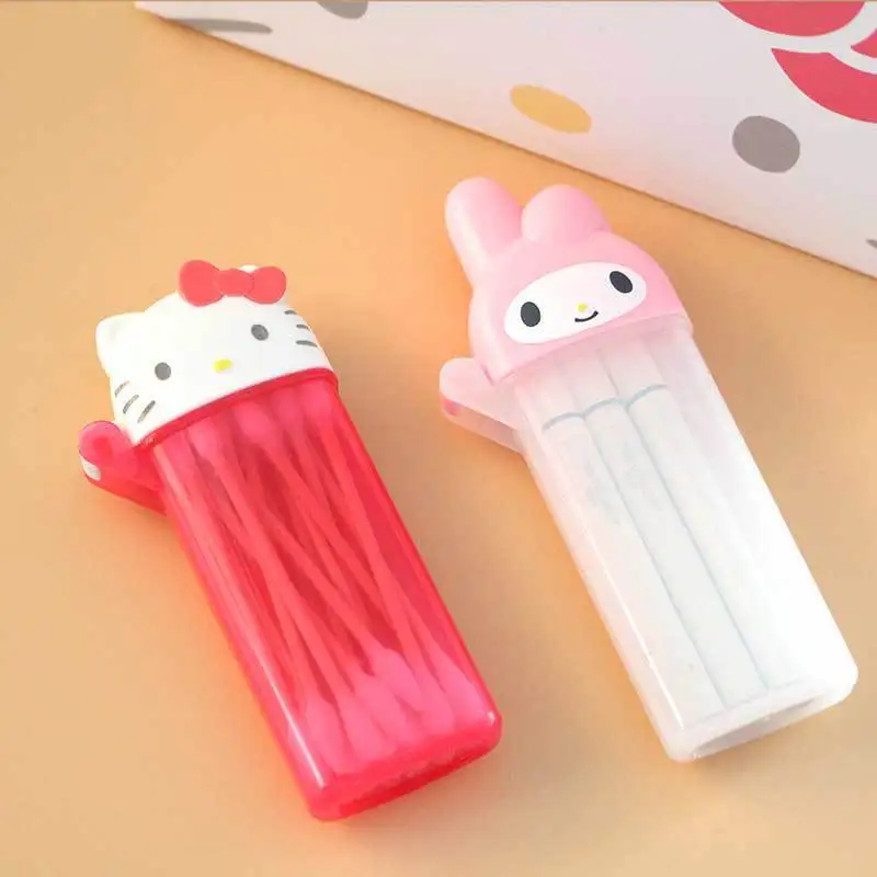 Новый хлопковый ватный тампон My Melody Hello Kitty, коробка для хранения, милая зубочистка с персонажами аниме Sanrio, коробка для хранения косметики и мультфильмов, подарок для девочек
Новый хлопковый ватный тампон My Melody Hello Kitty, коробка для хранения, милая зубочистка с персонажами аниме Sanrio, коробка для хранения косметики и мультфильмов, подарок для девочек