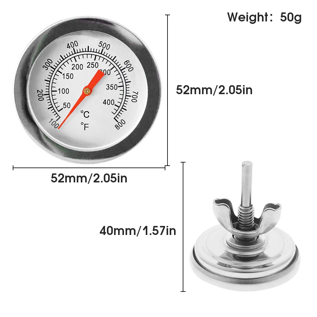 Grill Thermometer Stainless Steel BBQ Temperature Gauge Heat-resistant Portable Household Kitchen Cooking Baking Oven
Grill Thermometer Stainless Steel BBQ Temperature Gauge Heat-resistant Portable Household Kitchen Cooking Baking Oven