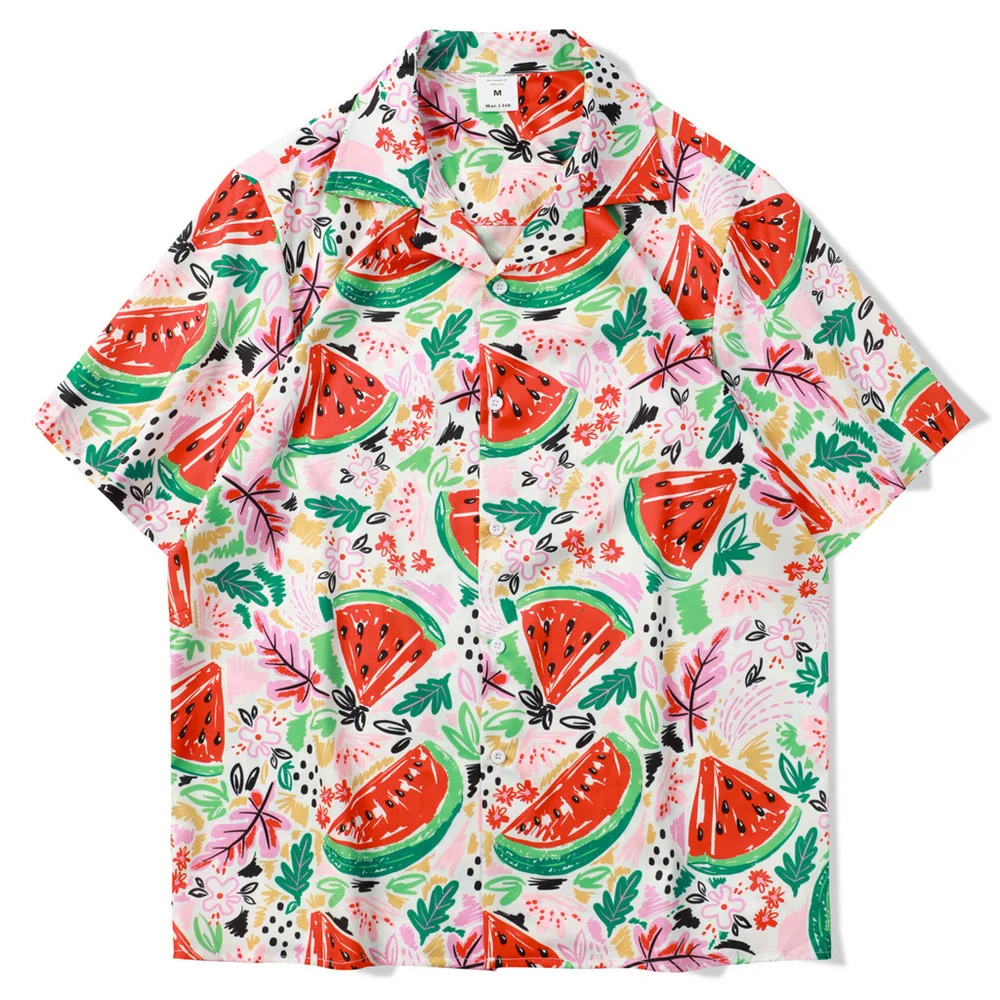 Male Fashion Hawaii Beach Shirts Hip Hop Casual Watermelon Print Shirt Short Sleeve Shirt Harajuku Oversize Shirt for Men
Male Fashion Hawaii Beach Shirts Hip Hop Casual Watermelon Print Shirt Short Sleeve Shirt Harajuku Oversize Shirt for Men
