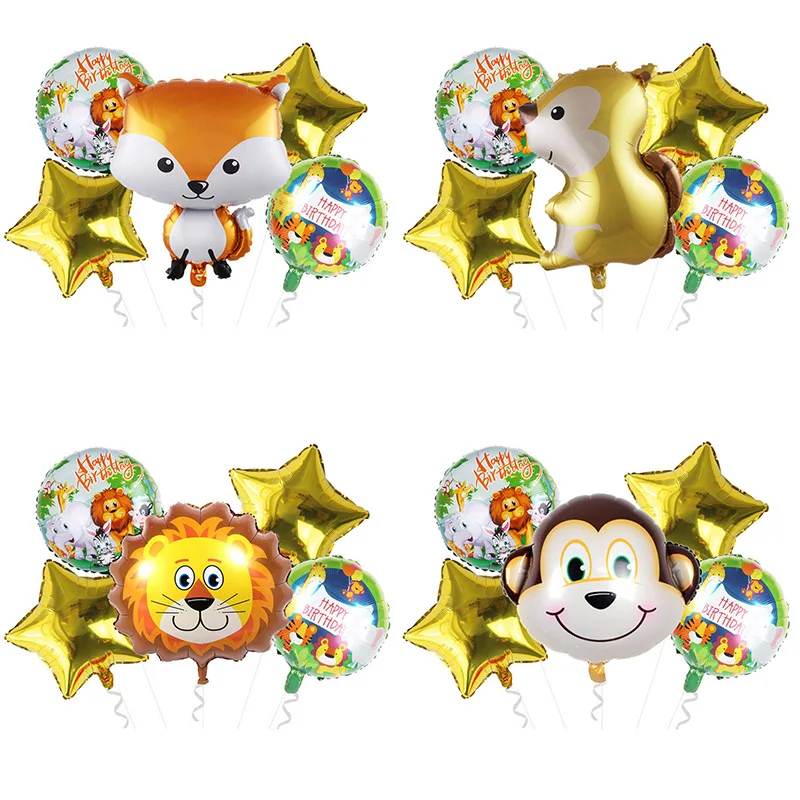 5pcs Cartoon Foil Fox Balloons Animal Foil Balloon Baby Shower safari jungle theme Children Birthday Party Decoration kids Toy
5pcs Cartoon Foil Fox Balloons Animal Foil Balloon Baby Shower safari jungle theme Children Birthday Party Decoration kids Toy