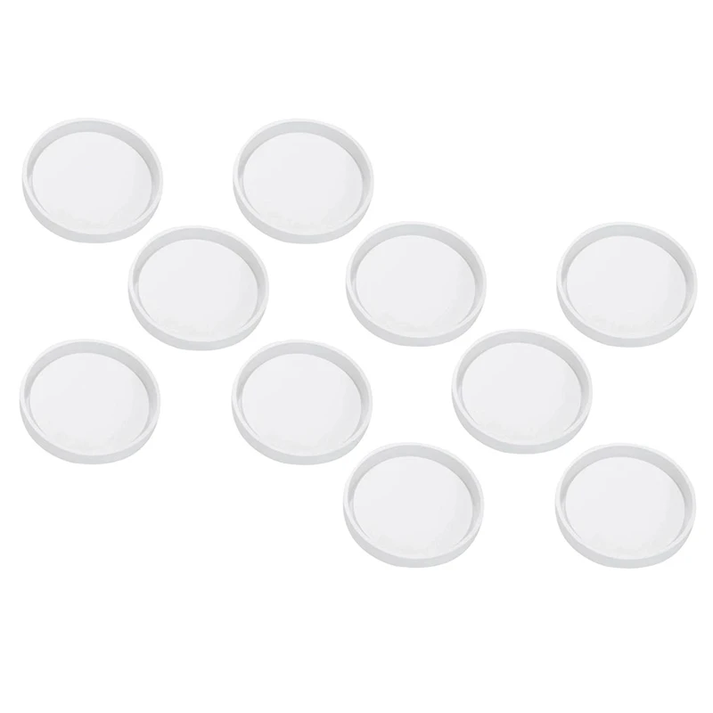 

Retail 10 Pack Big Diy Round Coaster Silicone Mold, Diameter 3.15Inch/8Cm, Molds For Casting With Resin, Cement