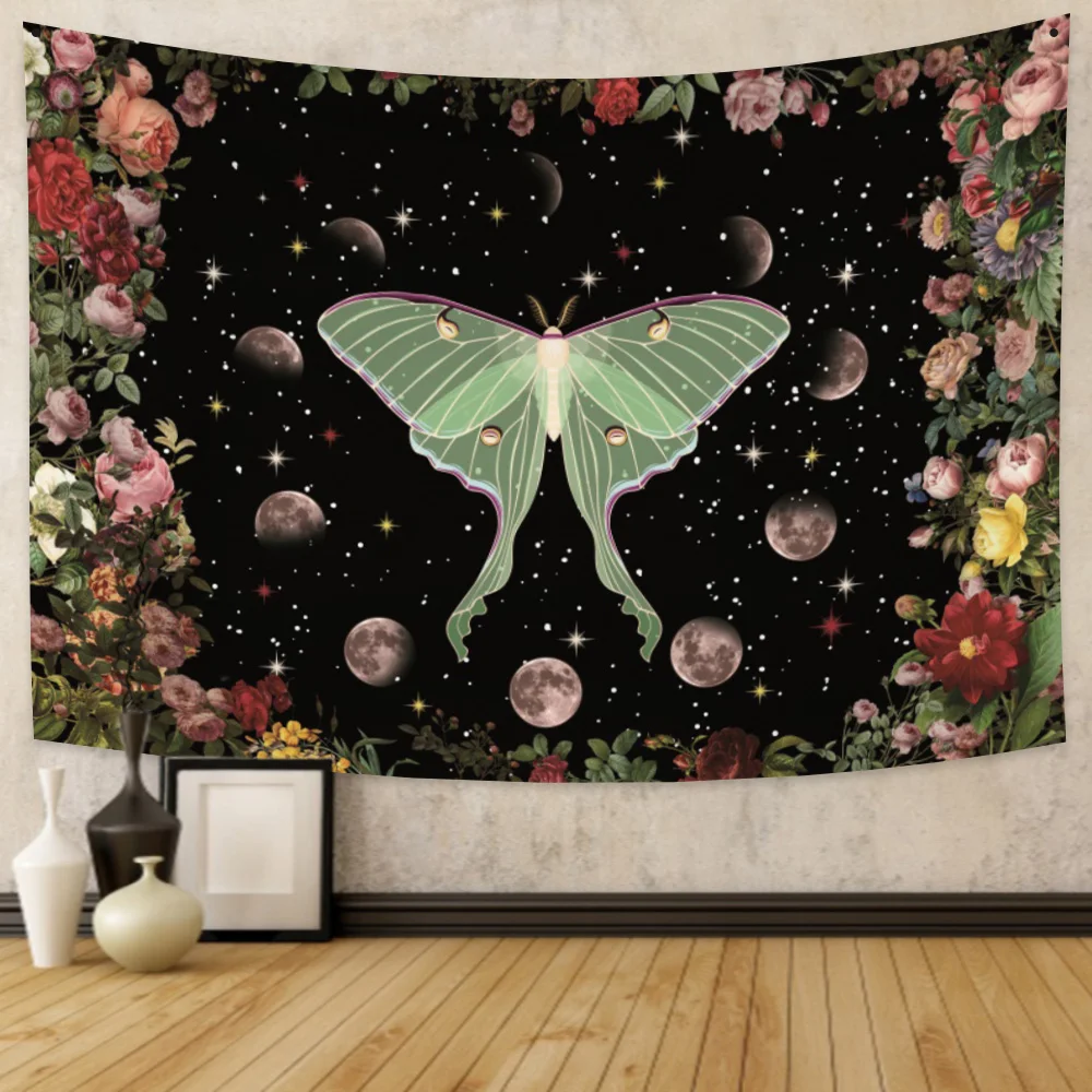 Psychedelic Moon Phase Flowers Moth Tapestry Wall Hanging Trippy Tapestry Aesthetics Art for Bedroom Living Room Dorm Home Decor
Psychedelic Moon Phase Flowers Moth Tapestry Wall Hanging Trippy Tapestry Aesthetics Art for Bedroom Living Room Dorm Home Decor