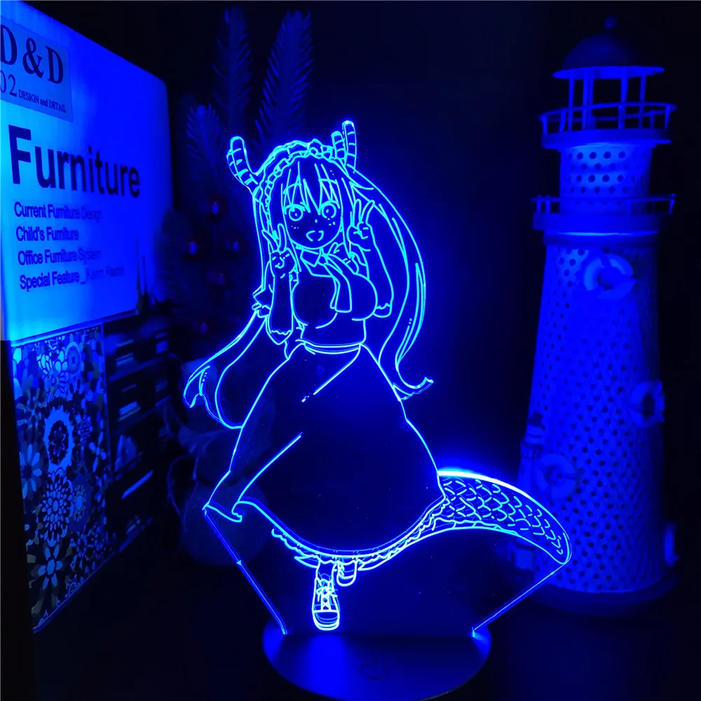 Anime Miss Kobayashi's Dragon Maid 3D Lamp Tohru Kawaii Maid LED Night Light Lamp Illusion Lampara Kids Bedroom Decor Manga Gift
Anime Miss Kobayashi's Dragon Maid 3D Lamp Tohru Kawaii Maid LED Night Light Lamp Illusion Lampara Kids Bedroom Decor Manga Gift