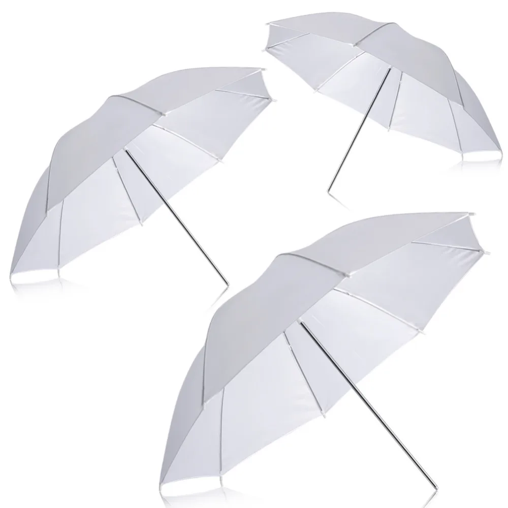Neewer New Professional Photography 33" 83cm Studio Lighting Reflective Flash Translucent White Soft Umbrella (Qty: 3)
Neewer New Professional Photography 33" 83cm Studio Lighting Reflective Flash Translucent White Soft Umbrella (Qty: 3)