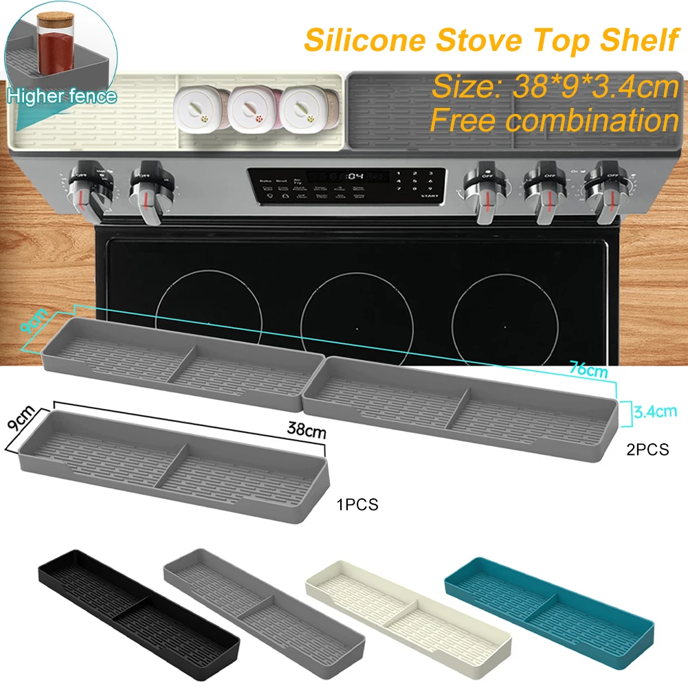 Home Kitchen 2Pcs Silicone Stove Top Shelf Storage Rack Spice Bottle Organizer Dispenser Oven Stove Top Rack Storage Holders
Home Kitchen 2Pcs Silicone Stove Top Shelf Storage Rack Spice Bottle Organizer Dispenser Oven Stove Top Rack Storage Holders
