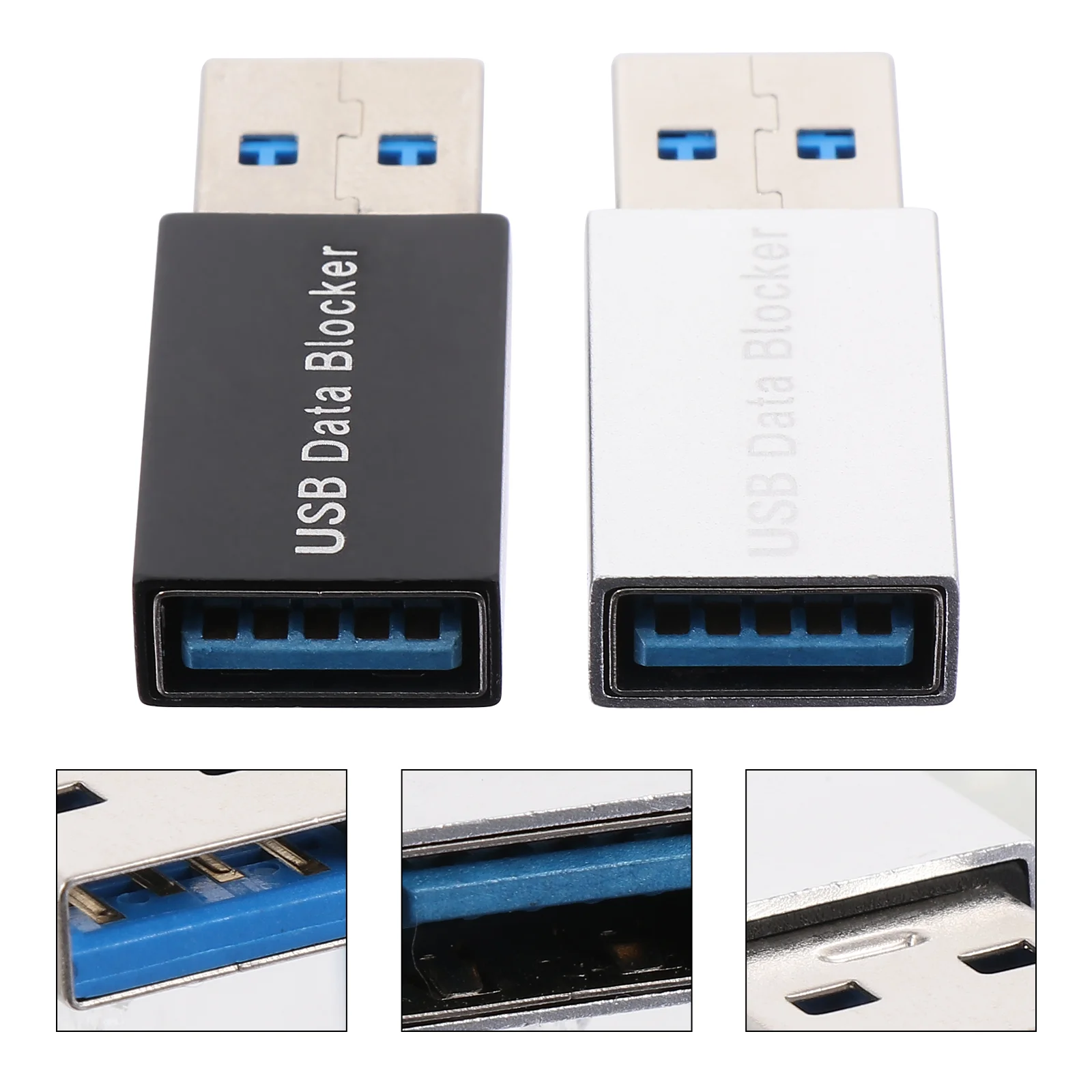 

2 PCS Charge-Only Adapter USB Adapters USB Connector USB Chargers Data Blocker Anti-theft Brush Charging Protection