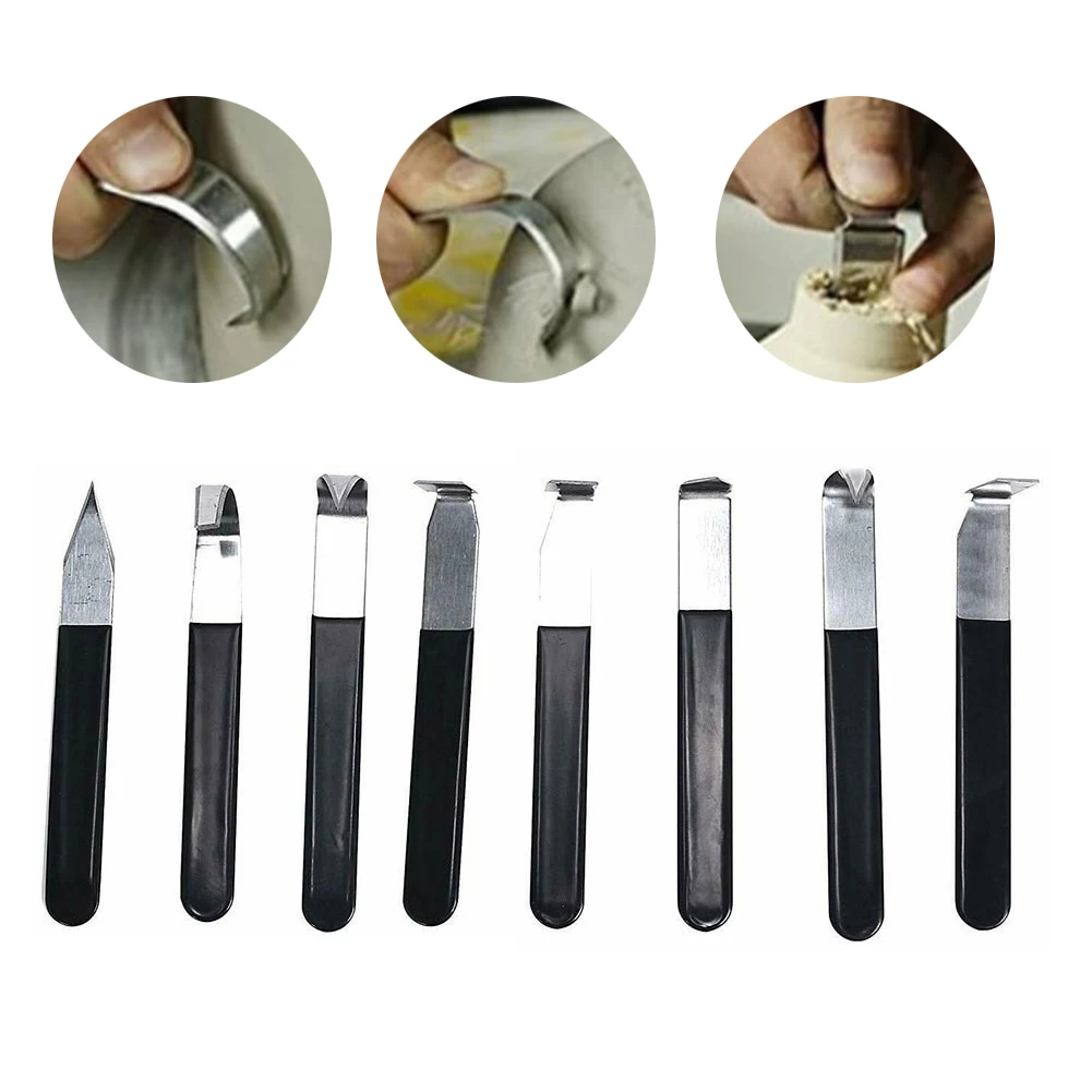 8Pcs Stainless Steel Pottery Clay Tool Sculpture Carving With Rubber Handle Pottery Tools For Engraving Polymer Clay Ceramics
8Pcs Stainless Steel Pottery Clay Tool Sculpture Carving With Rubber Handle Pottery Tools For Engraving Polymer Clay Ceramics
